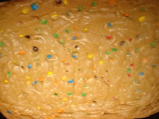 M&m Rainbow Blondies. Photo by Alley Barbie