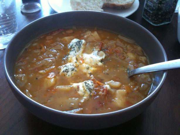 Shchi - Russian Cabbage Soup. Photo by Kristine at Food.com