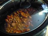 Crock Pot Hot Dogs / Franks and Beans -- Easy