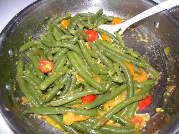 Green Beans with Cherry Tomatoes. Photo by Arichka
