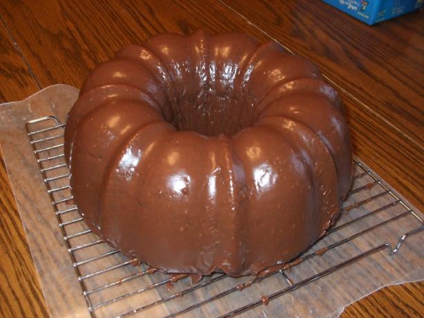 Chocolate Bundt Cake Glaze. Photo by ktenille