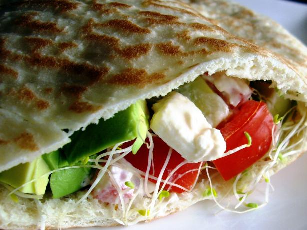 Pita Salad Sandwiches With Tahini Sauce. Photo by AmandaInOz
