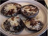 Pan Roast Portabella Mushrooms With Dijon Vinaigrette & Asiago Cheese