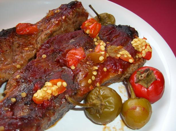 Pork Ribs With Garlic, Chilies and Tomato. Photo by Chef*Lee