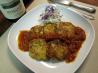 Sweet Potato Cakes With  Tomato & Soy Sauce. Recipe by Enjolinfam