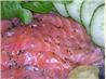 Gravlax (marinated salmon). Recipe by Andr&eacute; Grisell