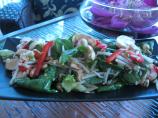 Spinach Salad With Cashews & Bean Sprouts