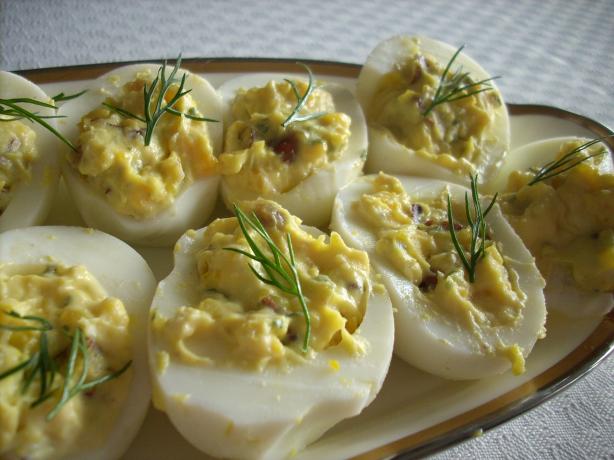Pecan Stuffed Deviled Eggs. Photo by Buckwheatjr.