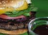 Cheddar Burgers With Balsamic Onions and Chipotle Ketchup. Recipe by Shelby Jo