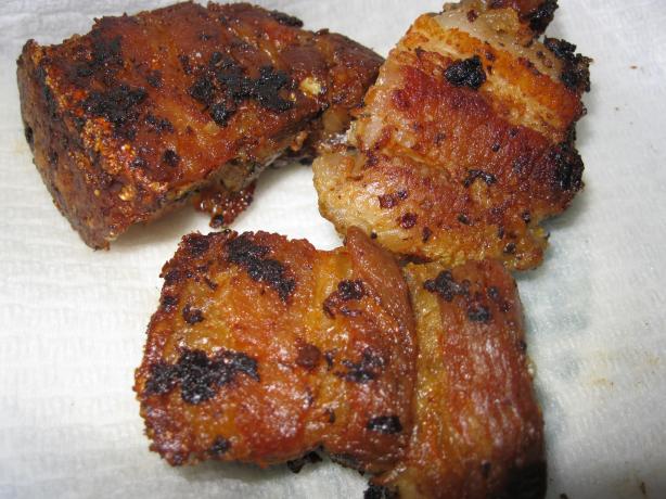 Dominican Style Chicharron ( Fried Pork Skins). Photo by threeovens