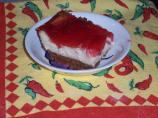 Strawberry-Rhubarb Cheesecake Squares. Photo by Chef Luny