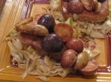 Garlic Pork Cutlets With Buttered Cabbage