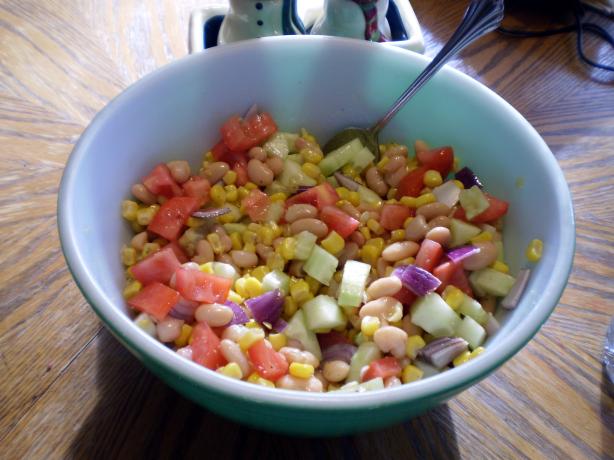 Easy Summer  "mexican" Butter Bean Salad. Photo by morgainegeiser