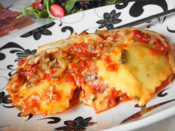 Easy Baked Ravioli Casserole. Photo by Lori Mama
