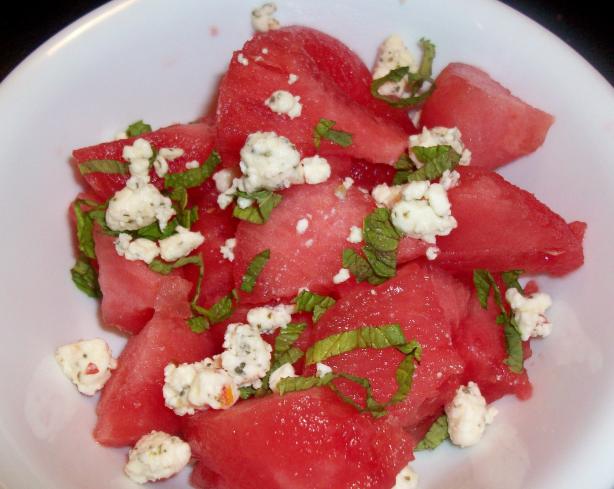 Feta-Licious Watermelon Salad. Photo by mightyro_cooking4u