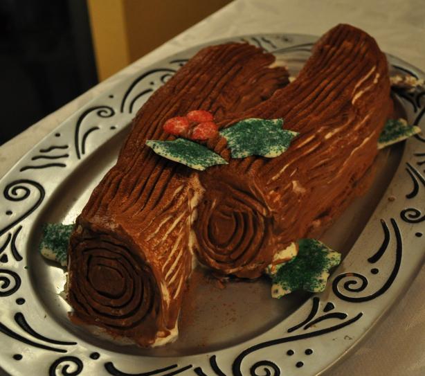 Chocolate Christmas Log (Cookie Cake). Photo by Happy Hobbit
