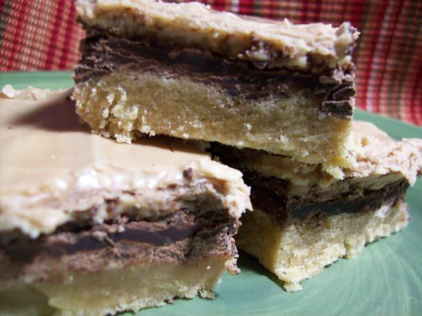 Triple Layer Peanut Butter Bars. Photo by Chef shapeweaver &copy;