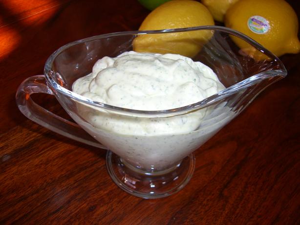 Cilantro Cream For Fish Tacos. Photo by Chef*Lee