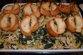 Chicken & Spinach Fettuccine Bake. Photo by NorthwestGal
