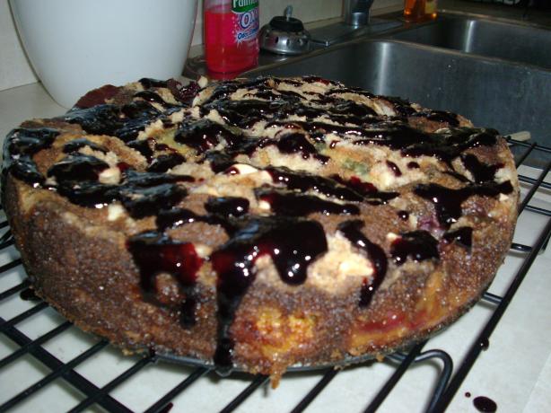 Fresh Peach Melba Coffee Cake (Buckle). Photo by History Teacher
