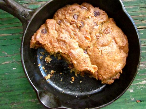 Skillet Baked Chocolate Chip Cookies. Photo by gailanng