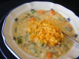Cheesy Zucchini Sausage Soup