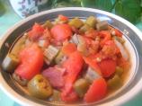 Southern Okra and Tomatoes With Bits of Bacon