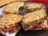 No-Press Panini With Mozzarella, Roasted Red Pepper and Basil. Recipe by my3beachbabes