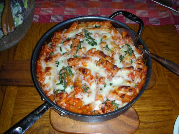 America's Test Kitchen Skillet Baked Ziti. Photo by JackieOhNo!