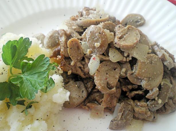 Mushroom Steak Topper. Photo by Julie B's Hive
