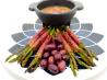 Asparagus Prosciutto Bundles W/Tomato Dressing