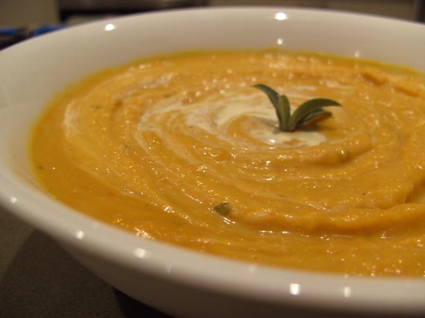 Butternut Squash and Roasted-Garlic Bisque. Photo by JustJanS