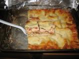 Salmon Lasagna W/Cheese Sauce