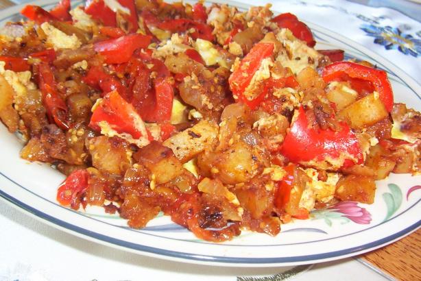 Pisto (Spanish Vegetable Stir-Fry). Photo by WiGal