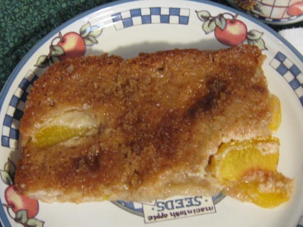 Easy Spiced Fresh Peach Cobbler. Photo by KGCOOK