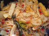 Beef, Vegetables and Rice Noodles With Oyster Sauce
