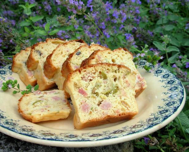 Oooh La La! French Savoury Ham, Cheese and Olive Cake. Photo by French Tart