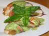 Stuffed Lemon Chicken With Basil Sauce. Recipe by The Flying Chef