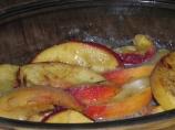 Microwave-Baked Peaches
