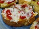 Mozzarella and Roasted Red Pepper Toasts