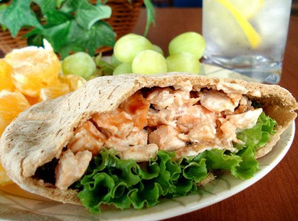 Grilled Buffalo Chicken Salad Sandwiches or Pitas. Photo by Marg (CaymanDesigns)