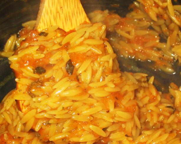 Warm Belly Orzo. Photo by LilPinkieJ