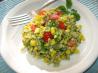 Roasted Corn & Orzo Salad With Cilantro Pesto. Recipe by G. Ramirez