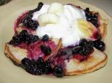 Banana Pancakes With Blueberry Sauce