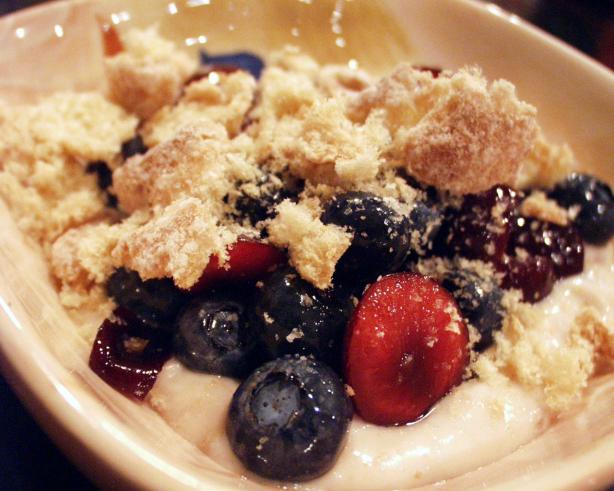 Cherries and Blueberries With Frangelico Mascarpone. Photo by FLKeysJen