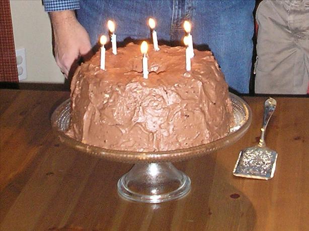 Angel Food Cake with YUMMY Chocolate Whipped Cream icing. Photo by Shannon 24