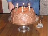 Angel Food Cake with YUMMY Chocolate Whipped Cream icing