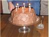 Angel Food Cake with YUMMY Chocolate Whipped Cream icing. Recipe by Kimke