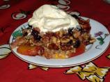 Nectarine Raspberry Crisp With Spiced Oatmeal Crumb Topping