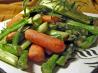 Roasted Asparagus, Baby Carrots, and Scallions